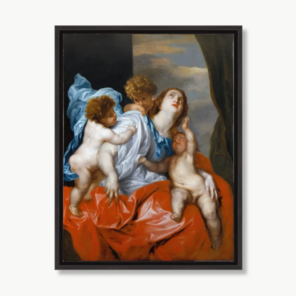 Alegoria Barroca com Querubins e Mulher