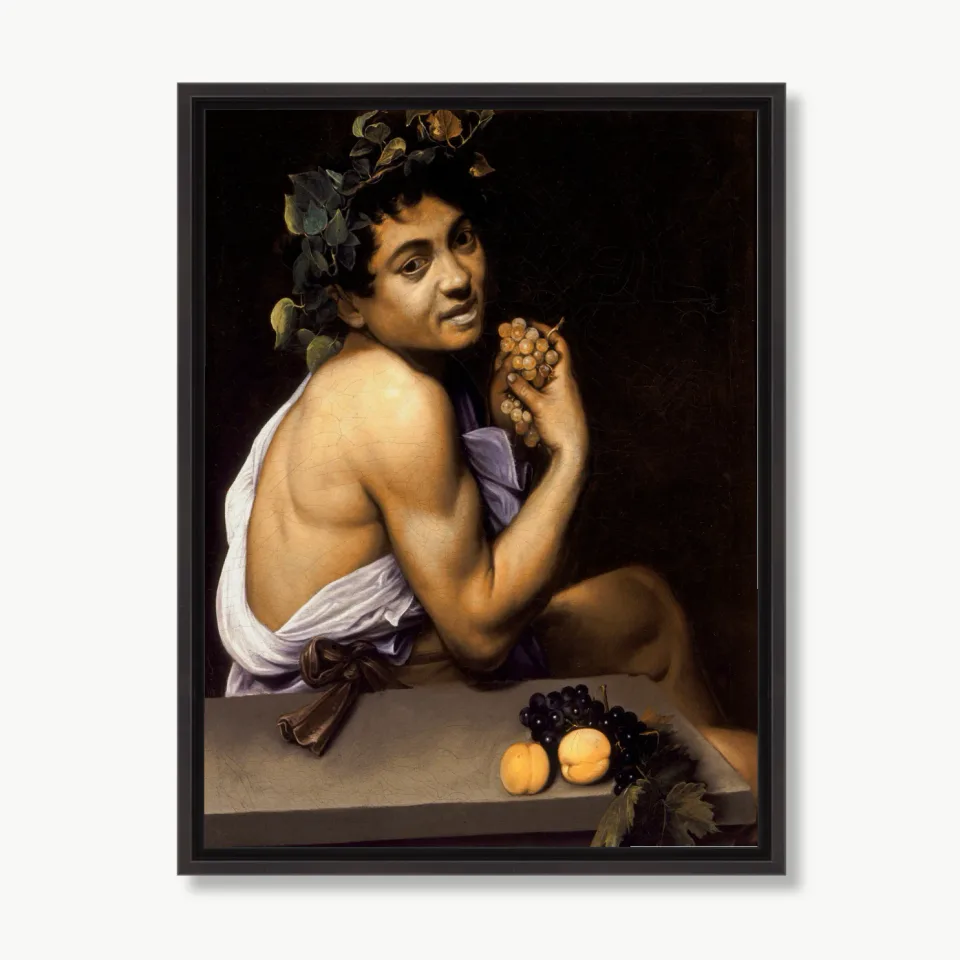 Kunstdruck „Junges Bacchus mit Trauben“