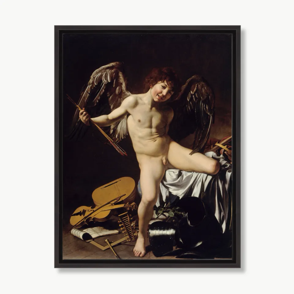 Baroque Cherub with Musical Instruments Art Print